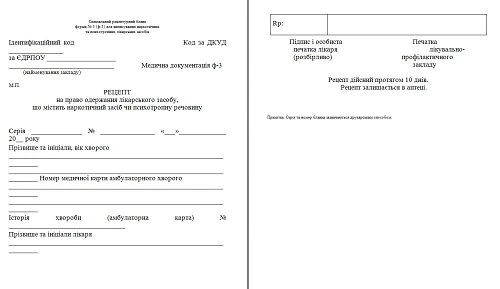 Бланки рецептов: правила и формы