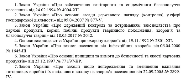 Санітарно-епідеміологічний нагляд: нормативні документи Перевірки Держспоживслужби: акт та правила
