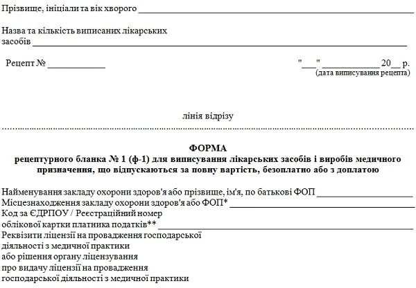Рецептурний бланк ф-1: як виписувати та зберігати Рецептурний бланк ф-1: як виписувати та зберігати